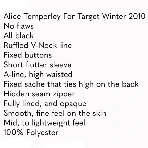 Alice Temperley for Target Black Swiss Dot Dress - Picture 12 of 12